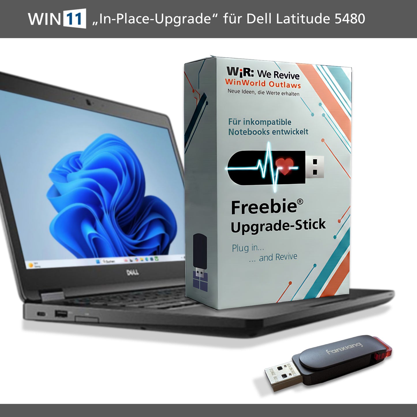 Freebie®-Upgrade-Stick für Dell Latitude 5480 | Windows 11 In-Place-Upgrade